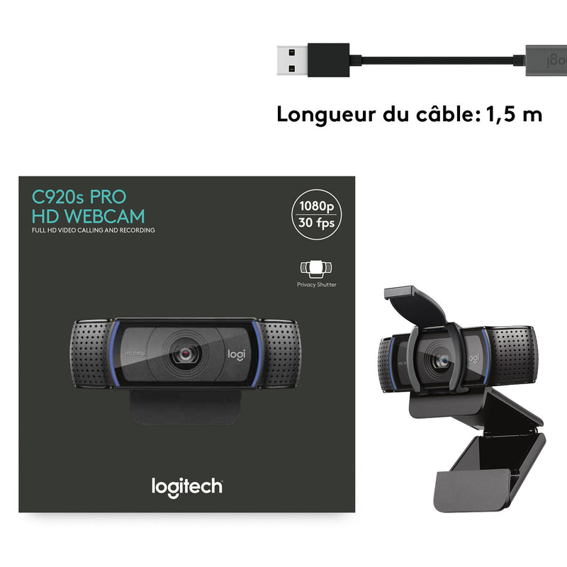 Logitech C920S Pro 1080p 30fps HD Webcam - The Alux Company